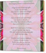 The Magenta Flower's Creative Explosion Poem Wood Print