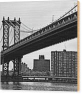 The Manhattan Bridge In New York City Wood Print