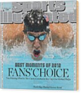 The Moments Of 2012 Michael Phelps Sports Illustrated Cover Wood Print
