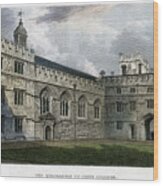 The Quadrangle Of Jesus College, Oxford Wood Print