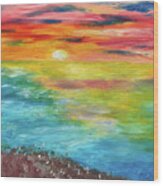 The Rainbow Sunset Wood Print