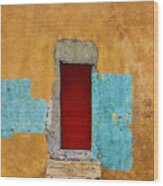 The Red Door - Old Jaffa Wood Print