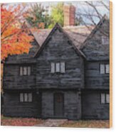 The Salem Witch House Wood Print
