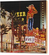 The Strip At Night, Las Vegas, Nevada Wood Print