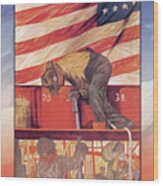 The Union Worker Wood Print