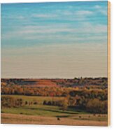 The Wakarusa River Valley Wood Print