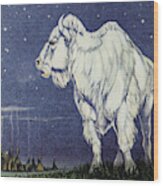 The White Buffalo Wood Print