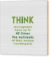 Think Nutrients - Two Greens Wood Print