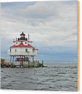 Thomas Point Lighthouse Chesapeake Bay Wood Print