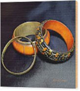 Three Old Bracelets Wood Print