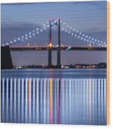 Throgs Neck Reflections Wood Print