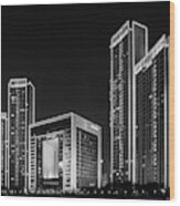 Tianjin Skyline Wood Print