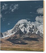 Tibetan Mountain Range Wood Print