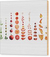 Tomato Dissection From Plant To Ketchup Wood Print