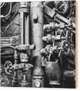 Train Engine Wood Print