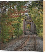 Trestle And Caboose Horizontal Wood Print