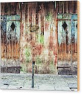 Triangle Doors At Preservation Hall In New Orleans Wood Print