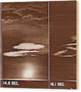 Trinity Test Atom Bomb Sequence After Detonation Wood Print