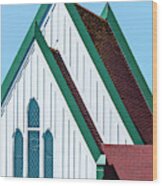 Triple Triangle Anglican Church Wood Print