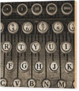 Typewriter Keys 2 Wood Print