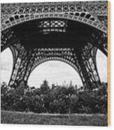Underneath The Eiffel Tower Wood Print
