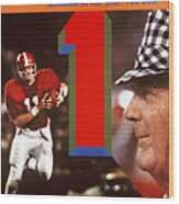 University Of Alabama Coach Paul Bear Bryant And Qb Gary Sports Illustrated Cover Wood Print