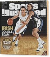 University Of Notre Dame Kyle Mcalarney And Ashley Barlow Sports Illustrated Cover Wood Print