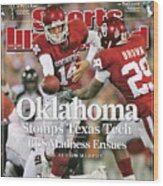 University Of Oklahoma Qb Sam Bradford Sports Illustrated Cover Wood Print