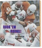 University Of Texas Vance Bedford And Eric Holle Sports Illustrated Cover Wood Print