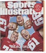 University Of Wisconsin Offensive Line, 2018 College Sports Illustrated Cover Wood Print