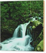 Upper Lynn Camp Prong Cascades Wood Print