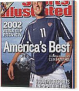 Us Mens National Soccer Team Clint Mathis, 2002 Fifa World Sports Illustrated Cover Wood Print