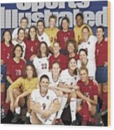 Us Womens National Soccer Team, 1999 Sportswomen Of The Year Sports Illustrated Cover Wood Print