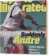 Usa Andre Agassi, 1999 French Open Sports Illustrated Cover Wood Print