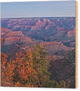 Usa, Arizona, Grand Canyon At Sunrise Wood Print