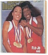 Usa Florence Griffith-joyner And Jackie Joyner-kersee, 1988 Sports Illustrated Cover Wood Print