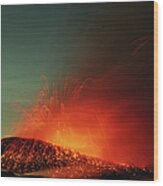 Usa, Hawaii, Big Island, Volcanoes Np Wood Print