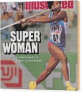 Usa Jackie Joyner-kersee, 1987 Iaaf Athletics World Sports Illustrated Cover Wood Print