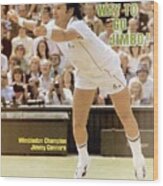 Usa Jimmy Connors, 1982 Wimbledon Sports Illustrated Cover Wood Print