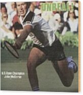 Usa John Mcenroe, 1984 Us Open Sports Illustrated Cover Wood Print