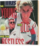 Usa Monica Seles, 1990 French Open Sports Illustrated Cover Wood Print