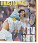 Usa Pete Sampras, 1990 Us Open Sports Illustrated Cover Wood Print