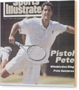 Usa Pete Sampras, 1994 Wimbledon Sports Illustrated Cover Wood Print