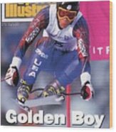 Usa Tommy Moe, 1994 Winter Olympics Sports Illustrated Cover Wood Print