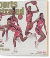 Usa Womens Basketball Team, 1996 Atlanta Olympic Games Sports Illustrated Cover Wood Print