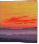 Valley Fog Sunrise - Portugal Wood Print