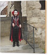 Vampire Costume 3 Wood Print