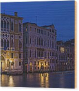 Venice Grand Canal Palazzo Villas Wood Print