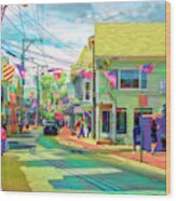 Vibrant Provincetown Massachusetts Wood Print