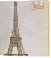 Vieille Dame De Paris Art Stamped Wood Print